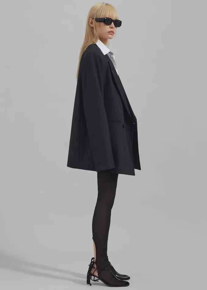 Women Cheyenne Padded Blazer 8211 Black The Frankie Shop Outerwear