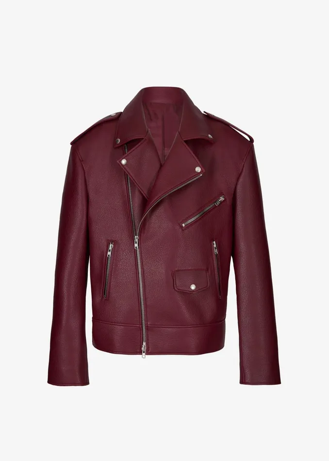 Women Chicago Oversized Biker Jacket 8211 Burgundy The Frankie Shop Outerwear