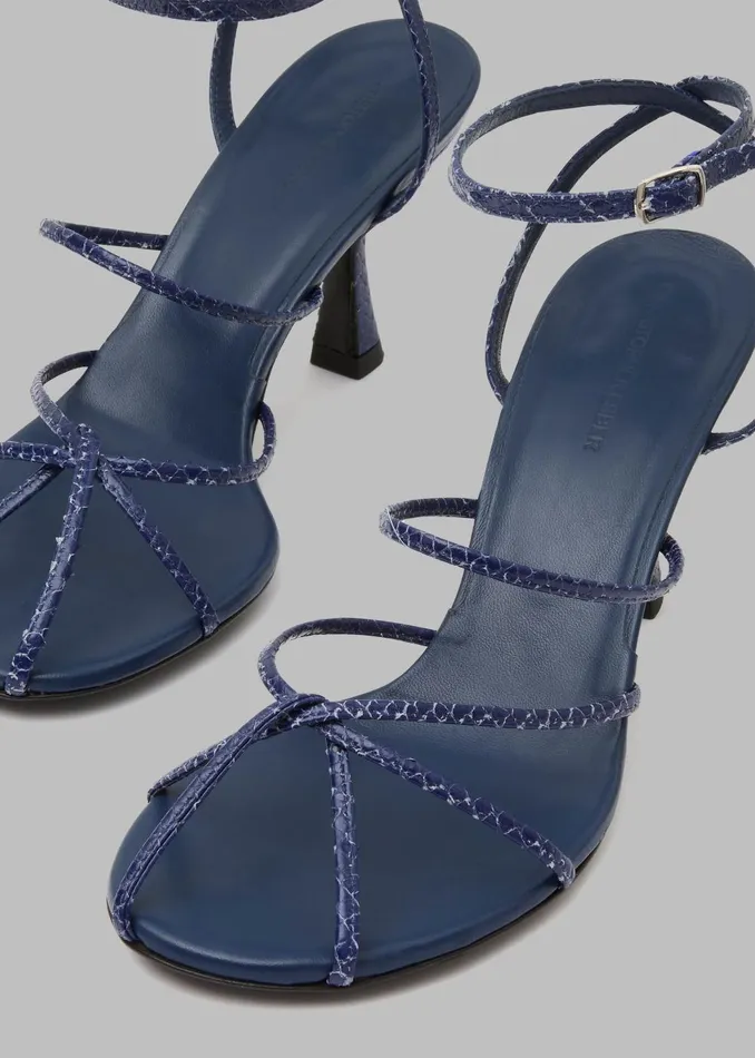 Women Christopher Esber Blaze Embossed Heels 8211 Sodalite The Frankie Shop