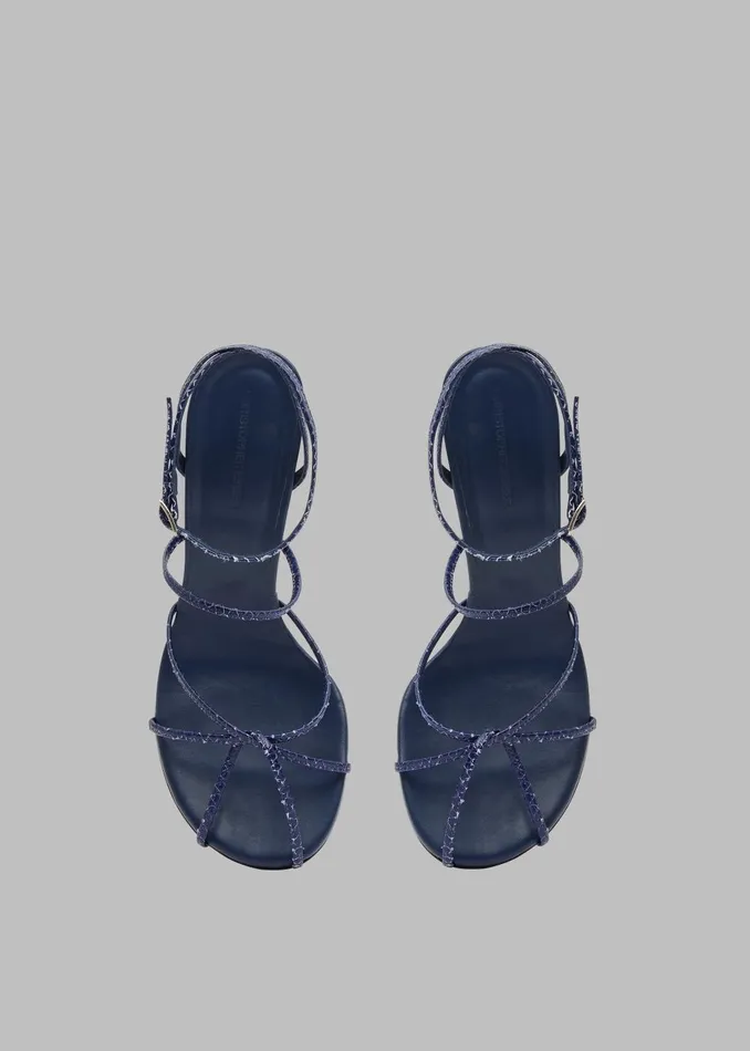 Women Christopher Esber Blaze Embossed Heels 8211 Sodalite The Frankie Shop