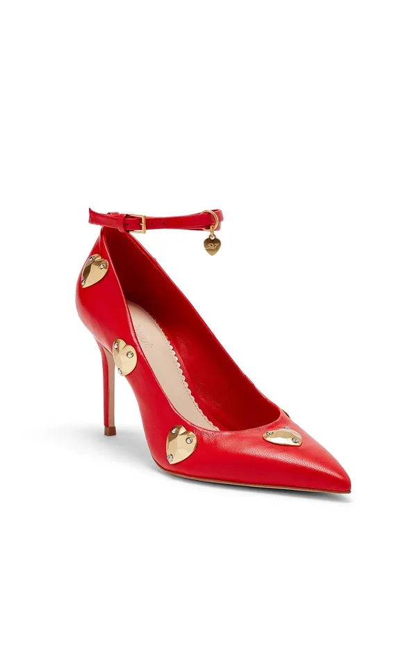 Women Cinq Sept Madison Ankle Strap Pump Cardinalgold