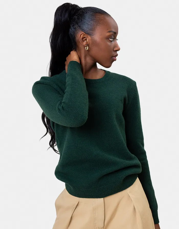 Women Classic Merino Wool Crew 8211 Deep Black Knit Sweaters Colorfulstandard Women