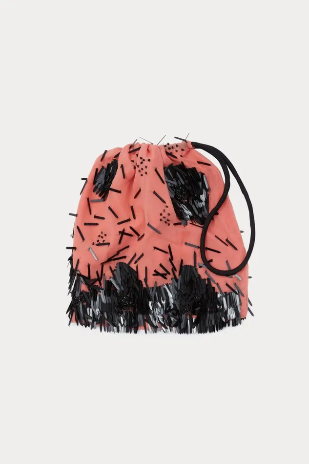 Women Clutches Handbags Crossbody Rachel Comey Hibiscus Fringe Bag Black