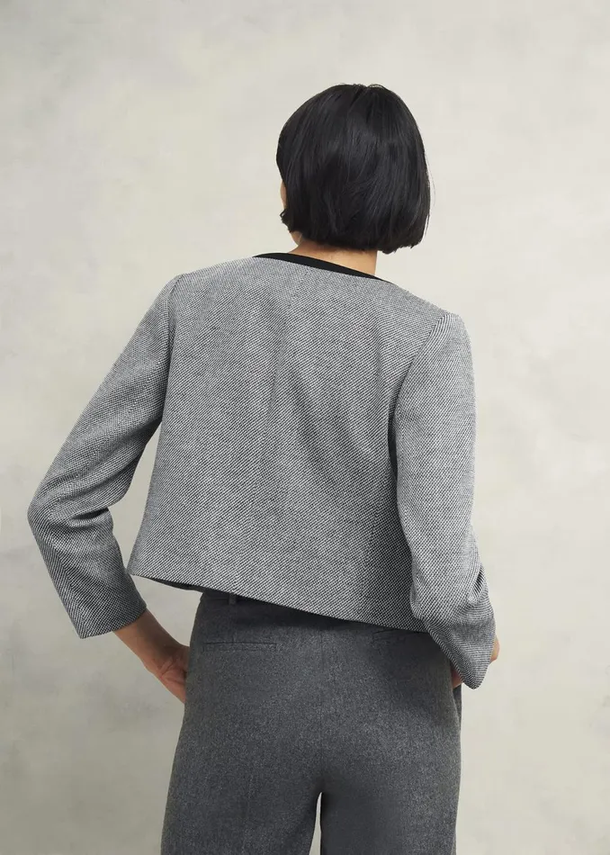 Women Coats and Jackets Hobbs Nyra Jacket Black Ivory