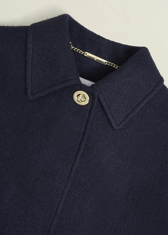 Women Coats and Jackets Hobbs Payton Coat With Wool Navy