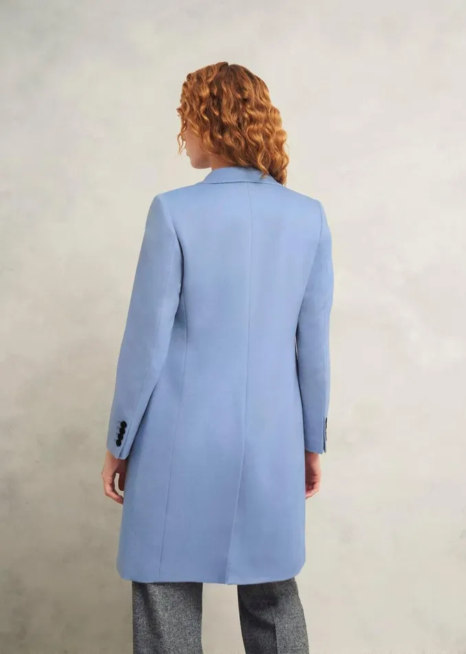 Women Coats and Jackets Hobbs Petite Cavendish Wool Coat Pale Blue
