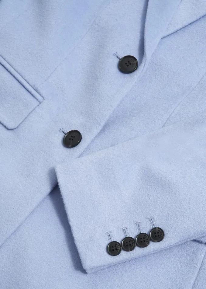 Women Coats and Jackets Hobbs Petite Cavendish Wool Coat Pale Blue