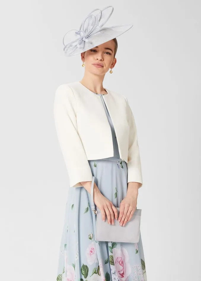 Women Coats and Jackets Hobbs Petite Elize Textured Jacket Ivory