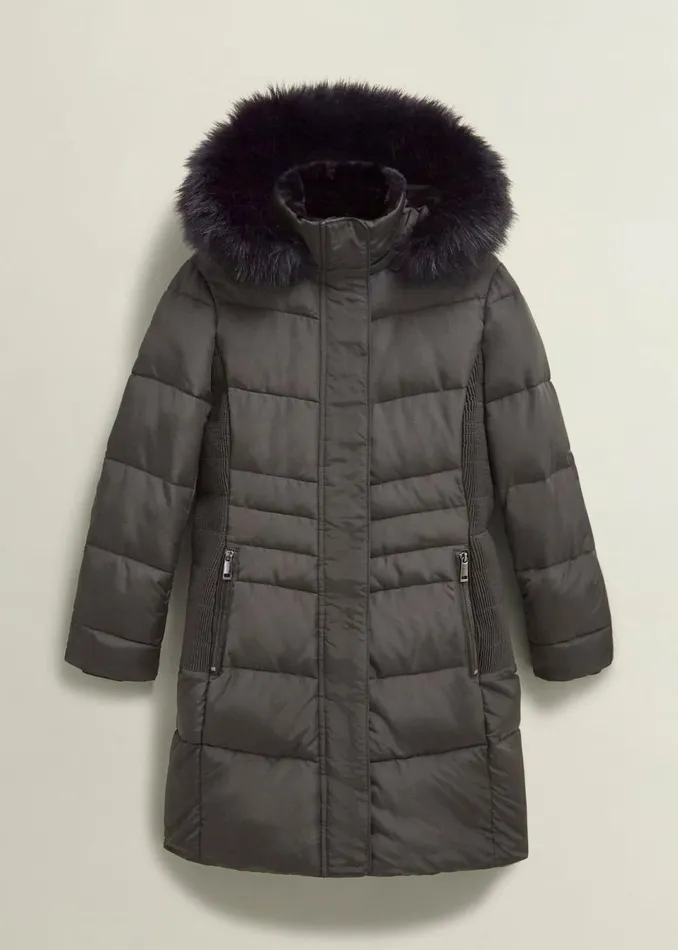 Women Coats and Jackets Hobbs Petite Jaymie Puffer Charcoal