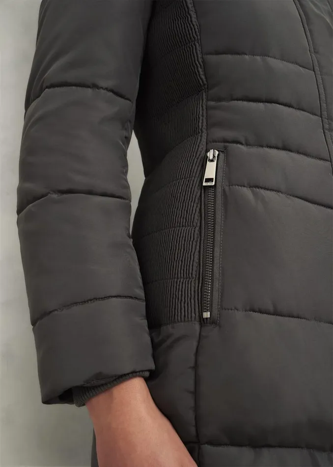 Women Coats and Jackets Hobbs Petite Jaymie Puffer Charcoal