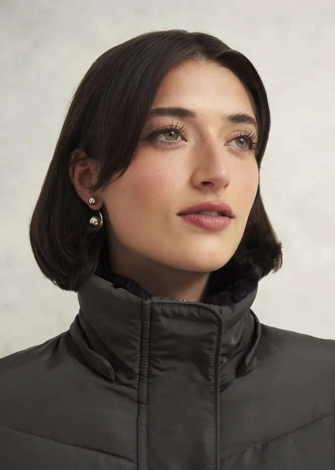 Women Coats and Jackets Hobbs Petite Jaymie Puffer Charcoal