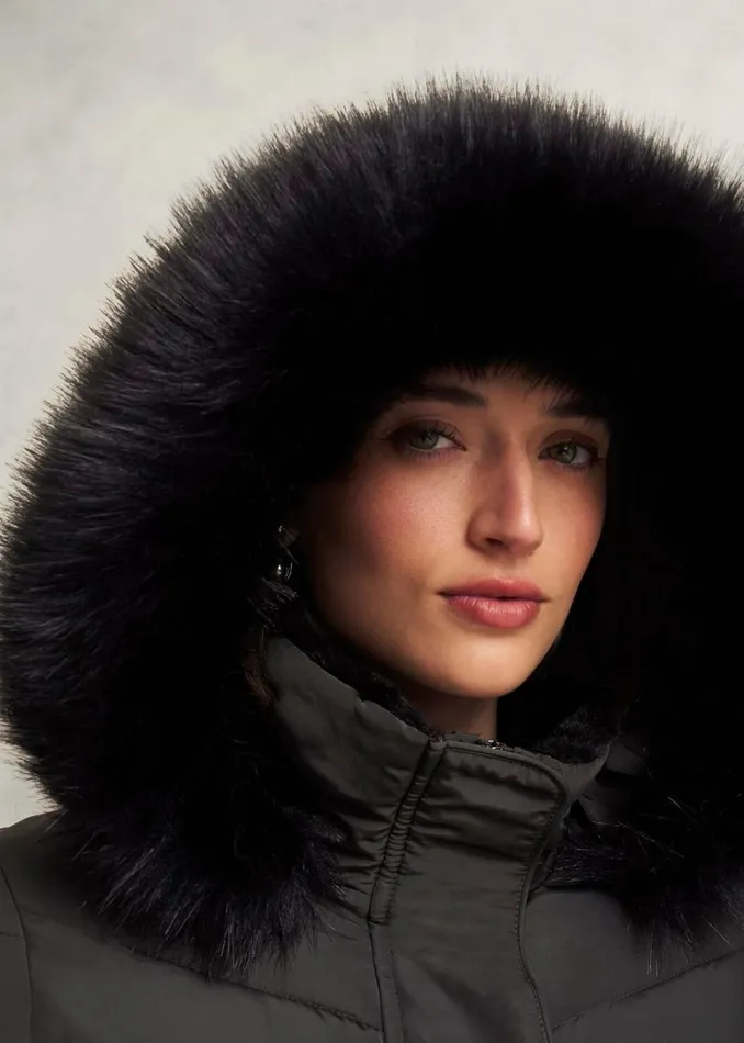 Women Coats and Jackets Hobbs Petite Jaymie Puffer Charcoal