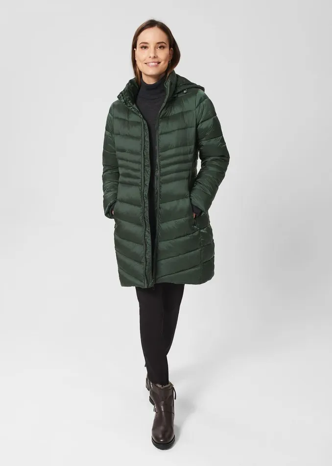 Women Coats and Jackets Hobbs Petite Nessie Puffer Rich Sage Green