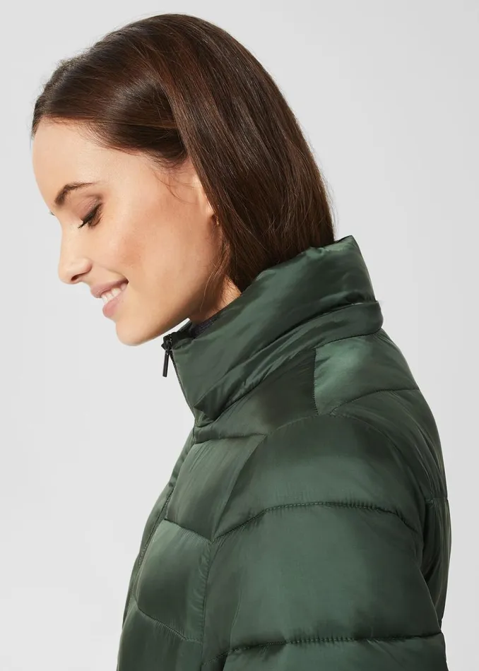 Women Coats and Jackets Hobbs Petite Nessie Puffer Rich Sage Green