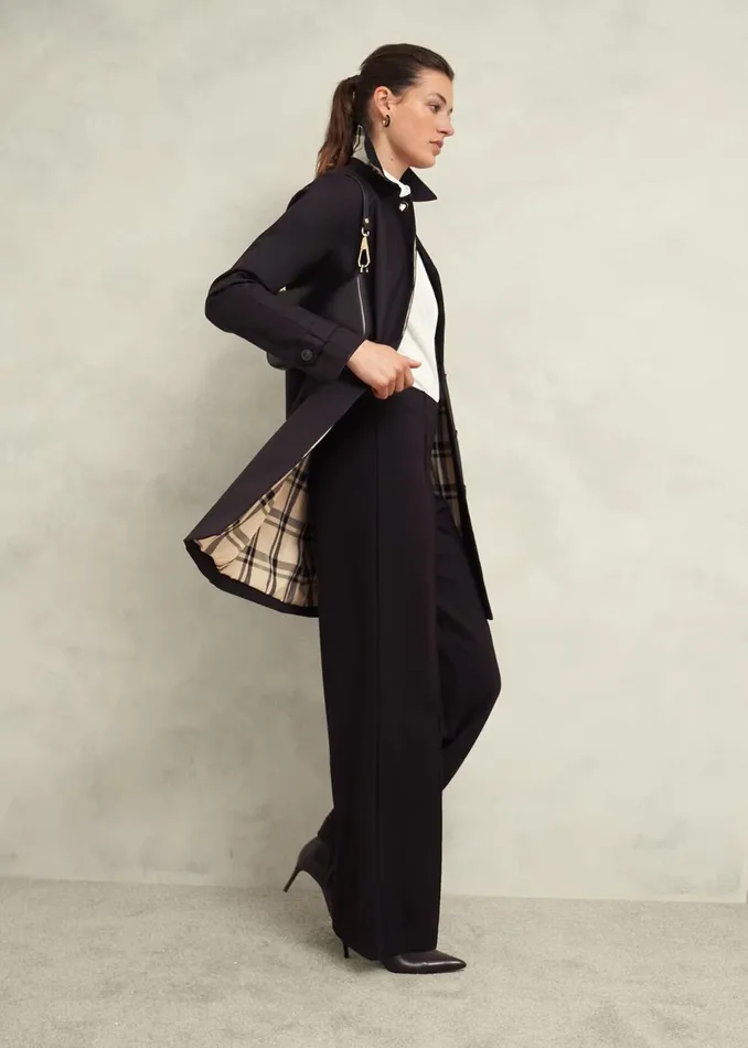 Women Coats and Jackets Hobbs Vivienne Shower Resistant Trench Coat Black