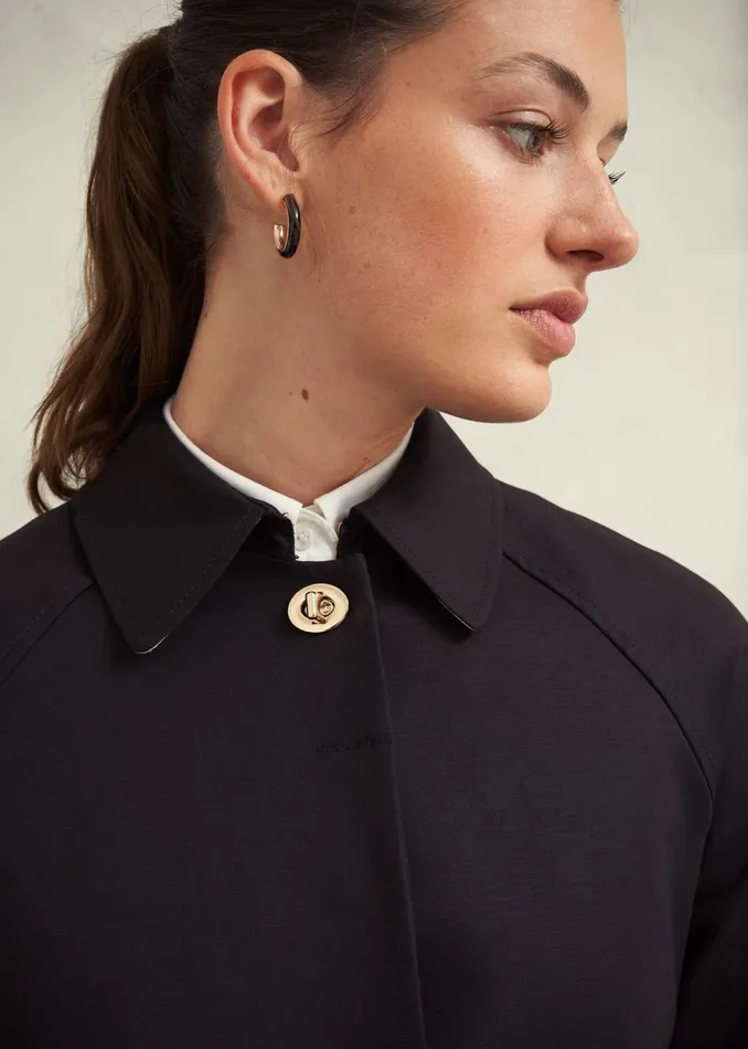 Women Coats and Jackets Hobbs Vivienne Shower Resistant Trench Coat Black
