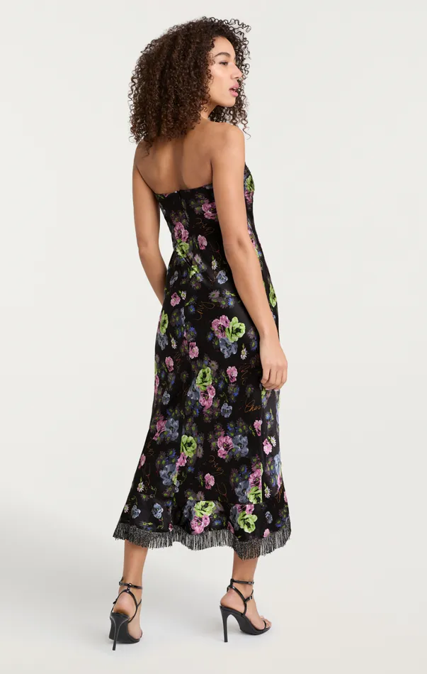 Women Cocktail and Evening Cinq Sept Midnight Bloom Elise Dress Midnight Multi