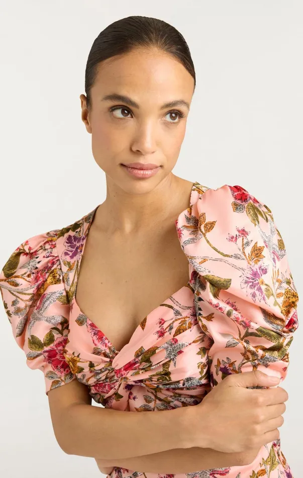 Women Cocktail and Evening Cinq Sept Wilma Dress Soft Pink Multi