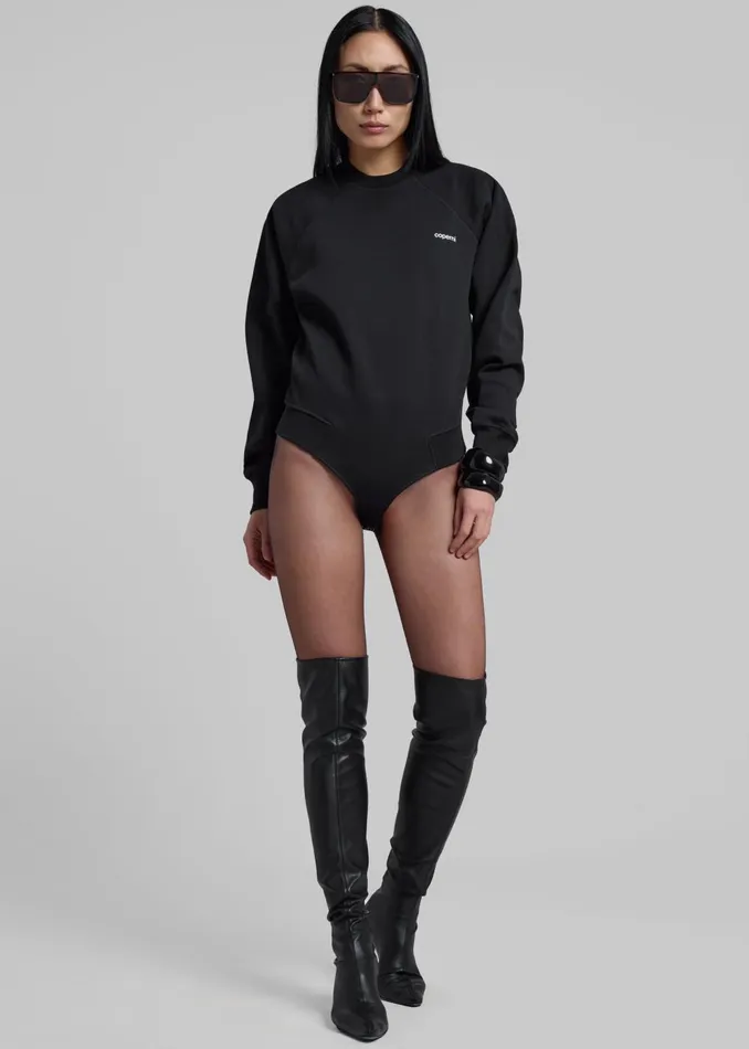 Women Coperni Crewneck Sweatshirt Body 8211 Black The Frankie Shop Tops