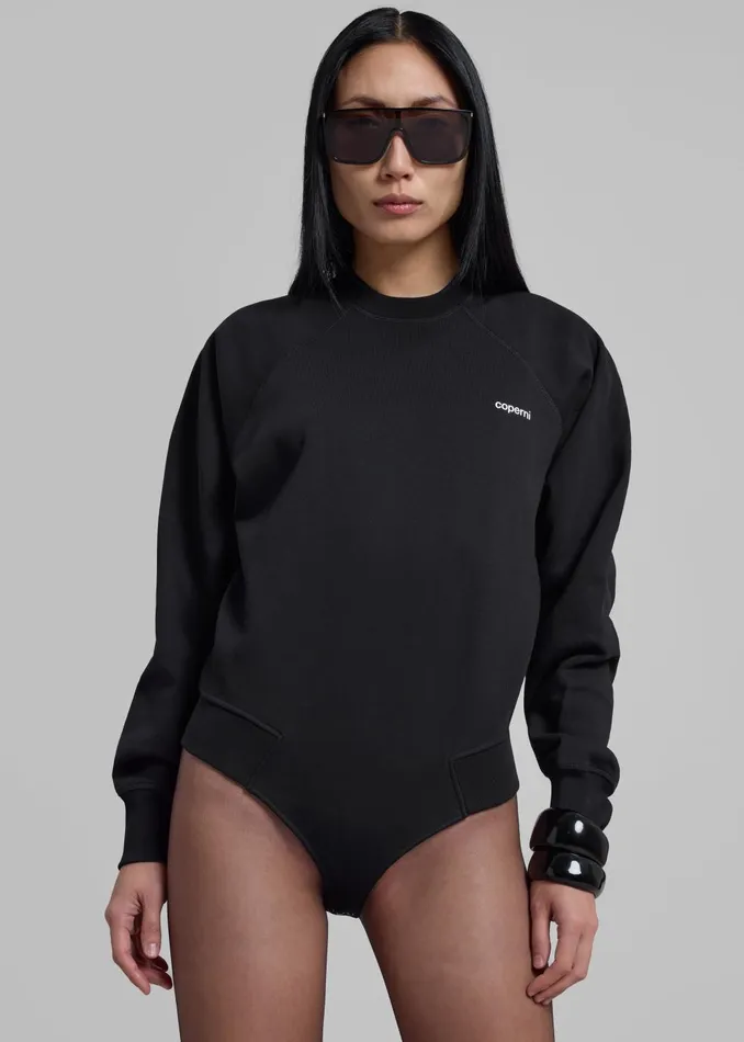 Women Coperni Crewneck Sweatshirt Body 8211 Black The Frankie Shop Tops