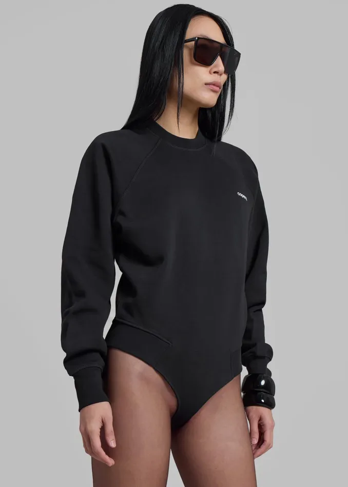 Women Coperni Crewneck Sweatshirt Body 8211 Black The Frankie Shop Tops