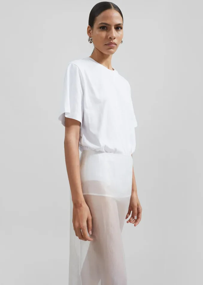 Women Coperni TShirt Bodysuit 8211 White The Frankie Shop Tops