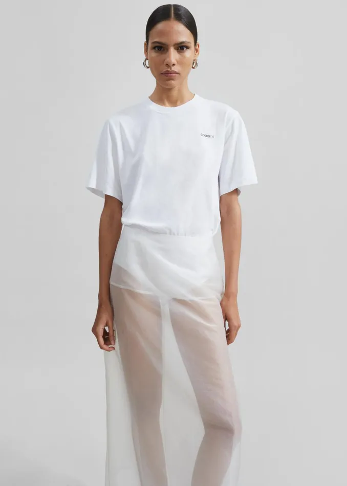 Women Coperni TShirt Bodysuit 8211 White The Frankie Shop Tops