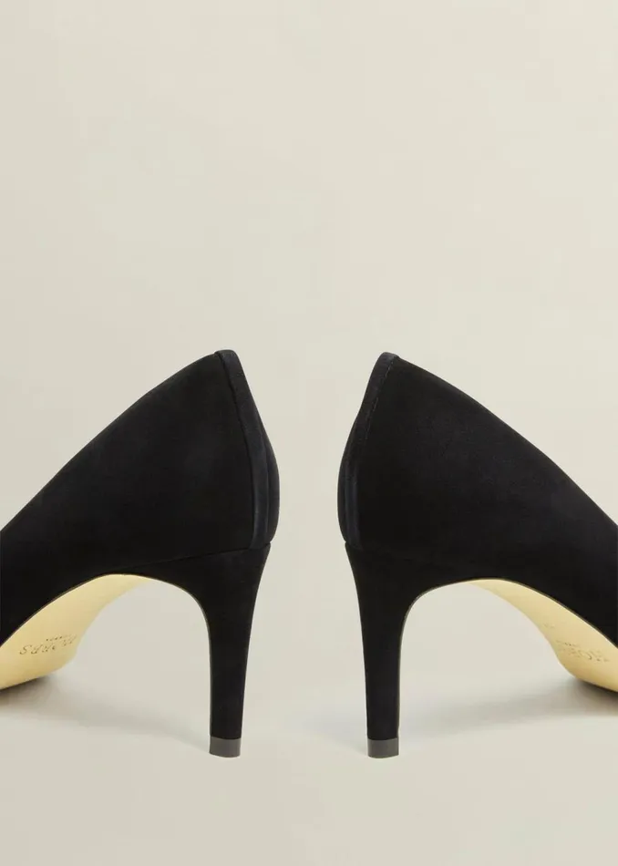 Women Court Shoes Hobbs Leila Suede Court Shoes Black