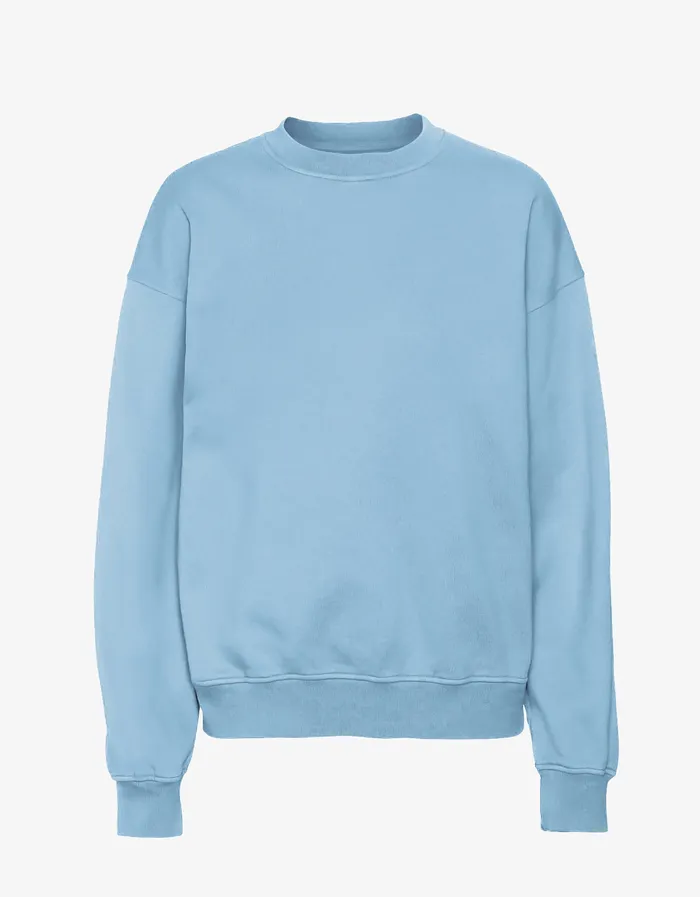 Women Crewneck Sweatshirts Colorfulstandard Organic Oversized Crew 8211 Seaside Blue
