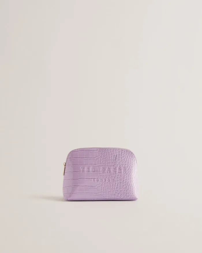 Women CROCALA 8211 Croc Detail Debossed Makeup Bag Lilac Ted Baker Wash and Makeup Bags Women CROCALA 8211 Croc Detail Debossed Makeup Bag Lilac Ted Baker Wash and Makeup Bags