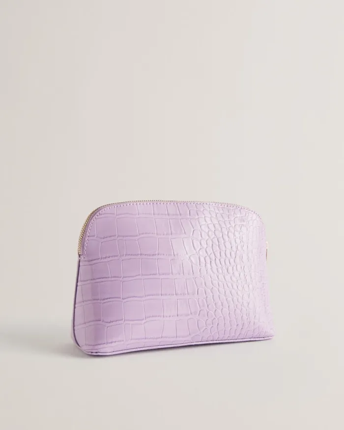 Women CROCALA 8211 Croc Detail Debossed Makeup Bag Lilac Ted Baker Wash and Makeup Bags Women CROCALA 8211 Croc Detail Debossed Makeup Bag Lilac Ted Baker Wash and Makeup Bags