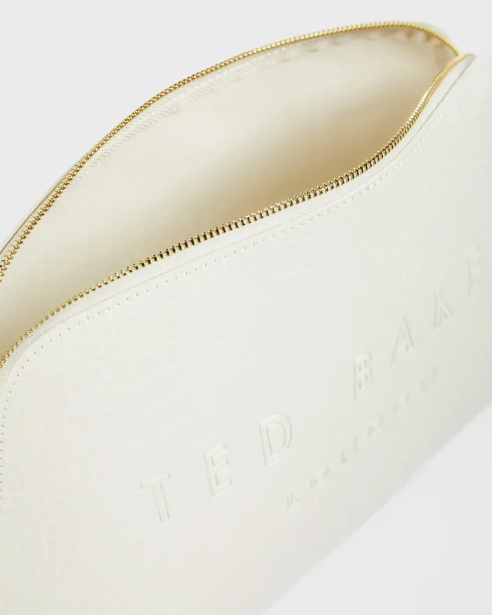 Women CROCANA 8211 Croc Detail Debossed Washbag Nude Ted Baker Wash and Makeup Bags