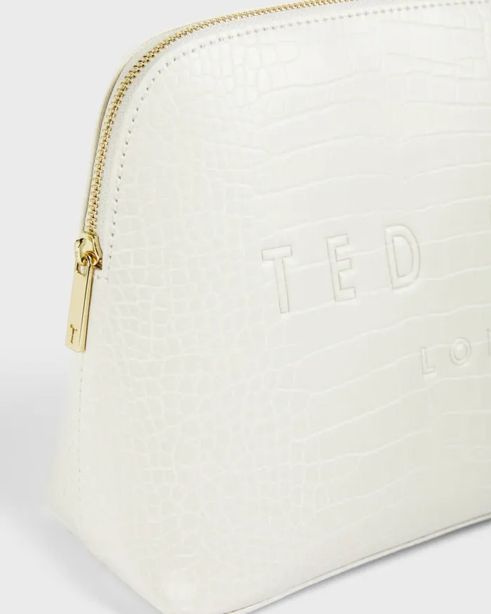 Women CROCANA 8211 Croc Detail Debossed Washbag Nude Ted Baker Wash and Makeup Bags Women CROCANA 8211 Croc Detail Debossed Washbag Nude Ted Baker Wash and Makeup Bags