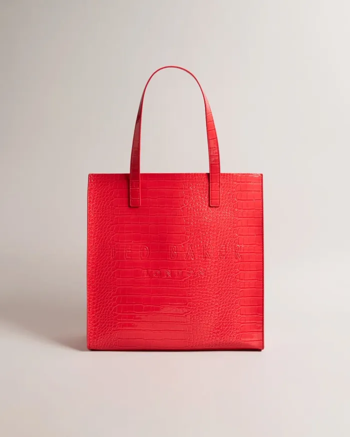 Women CROCCON 8211 Croc Detail Large Icon Bag Coral Ted Baker Tote Bags Women CROCCON 8211 Croc Detail Large Icon Bag Coral Ted Baker Tote Bags
