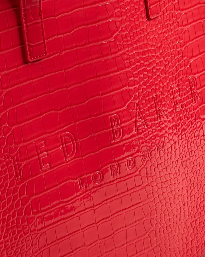 Women CROCCON 8211 Croc Detail Large Icon Bag Coral Ted Baker Tote Bags Women CROCCON 8211 Croc Detail Large Icon Bag Coral Ted Baker Tote Bags