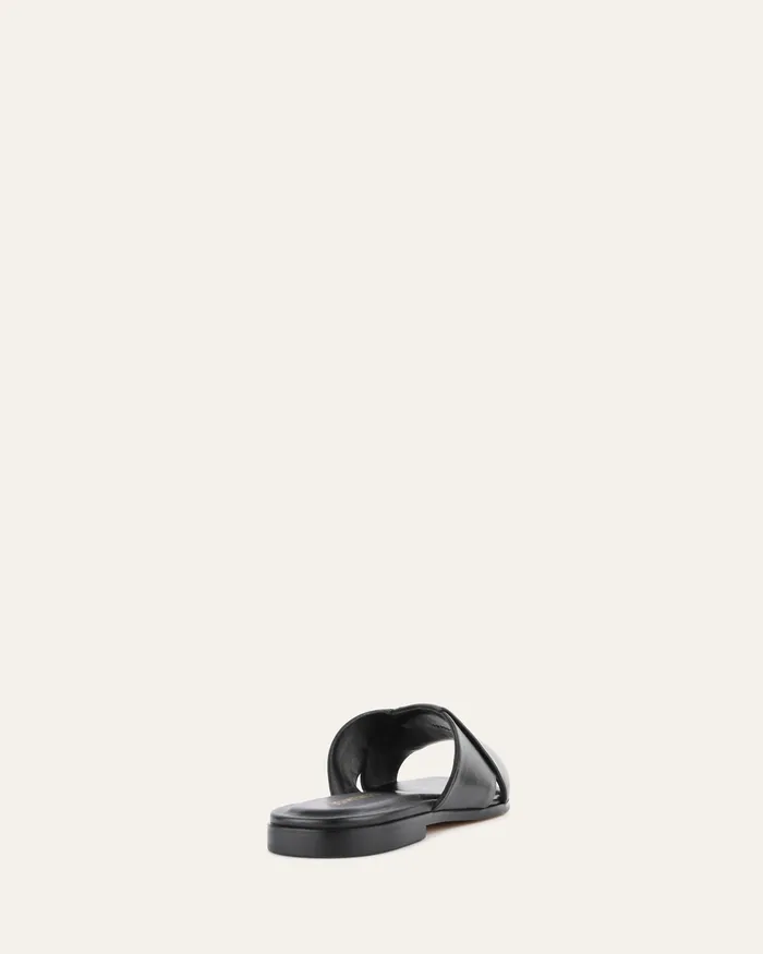 Women Cyra flat sandals black leather FLAT SANDALS jomercer