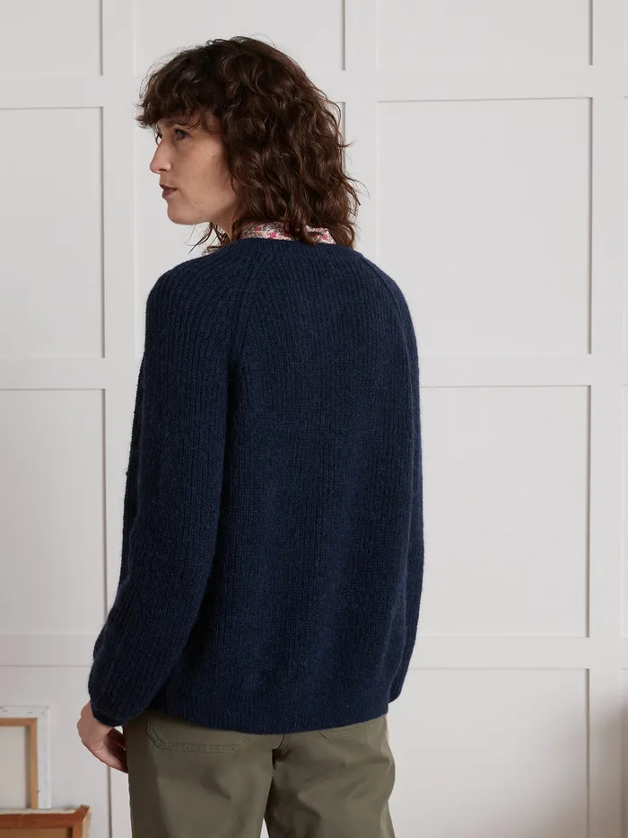Women Cyrillus Clothing Brioche Stitch Cardigan Nuit