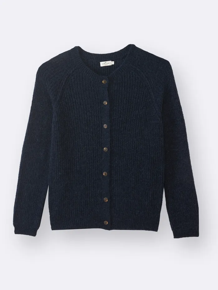 Women Cyrillus Clothing Brioche Stitch Cardigan Nuit