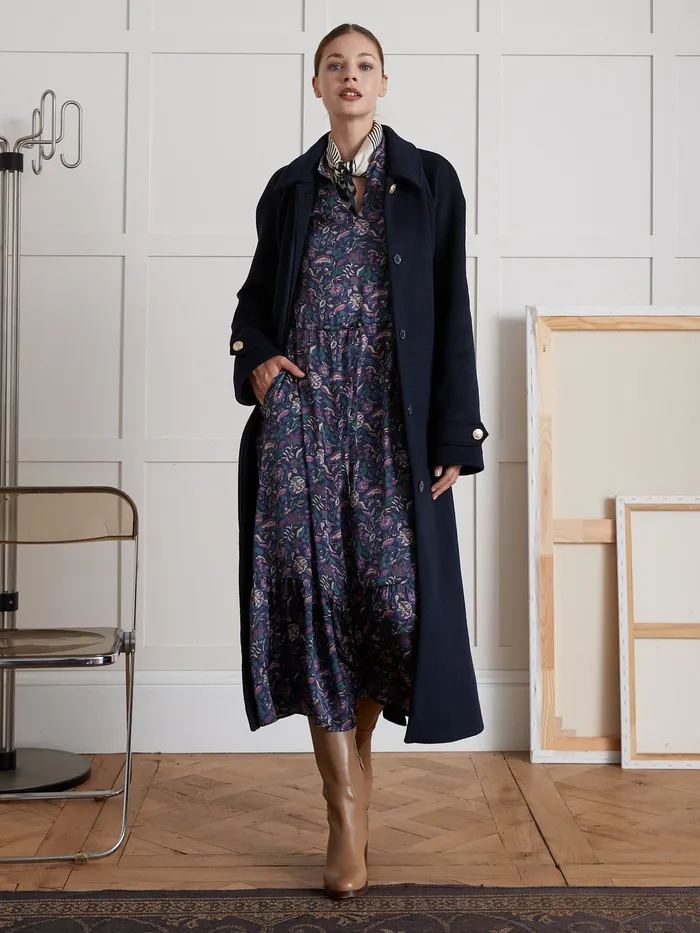 Women Cyrillus Clothing Long Pablo Piatti Botania Print Dress Imp Botania
