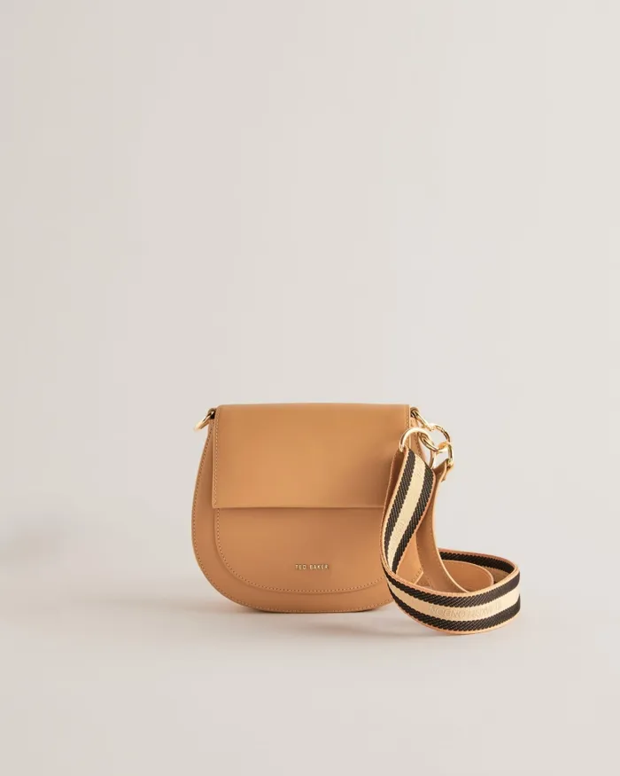 Women DARCELL 8211 Branded Webbing Satchel Cross Body Bag Taupe Ted Baker Crossbody Bags