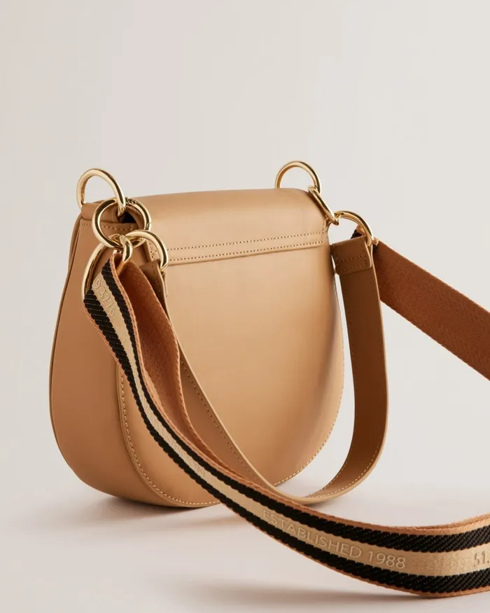 Women DARCELL 8211 Branded Webbing Satchel Cross Body Bag Taupe Ted Baker Crossbody Bags