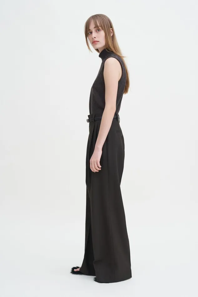 Women Darcey Wool Trousers Dark Chocolate Filippa K Trousers