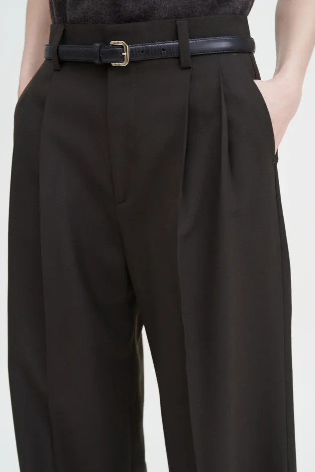 Women Darcey Wool Trousers Dark Chocolate Filippa K Trousers