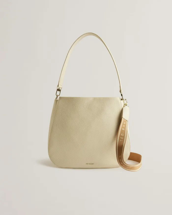 Women DARCIEL 8211 Large Branded Webbing Shoulder Bag Ivory Ted Baker Leather Bags Women DARCIEL 8211 Large Branded Webbing Shoulder Bag Ivory Ted Baker Leather Bags