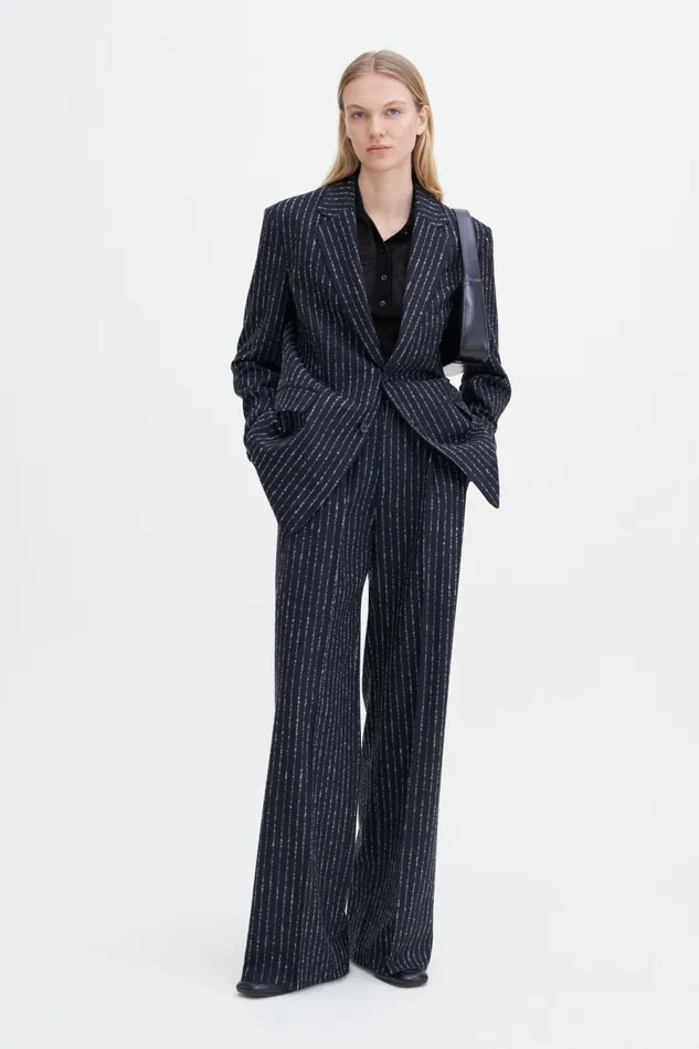 Women Davina Pinstripe Blazer Black Pinstripe Filippa K Blazers
