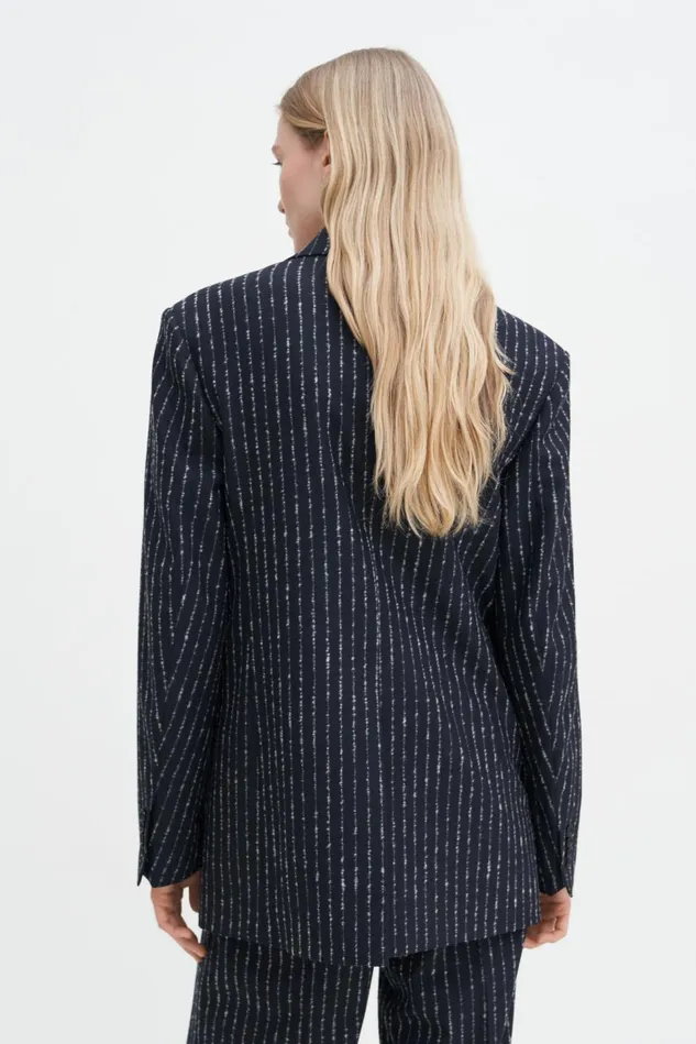 Women Davina Pinstripe Blazer Black Pinstripe Filippa K Blazers