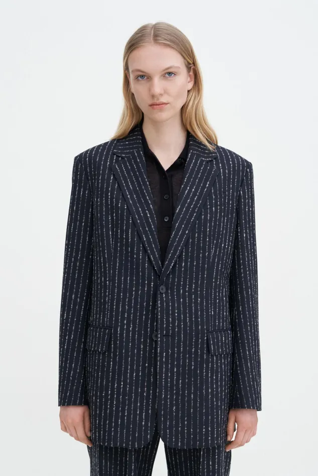 Women Davina Pinstripe Blazer Black Pinstripe Filippa K Blazers