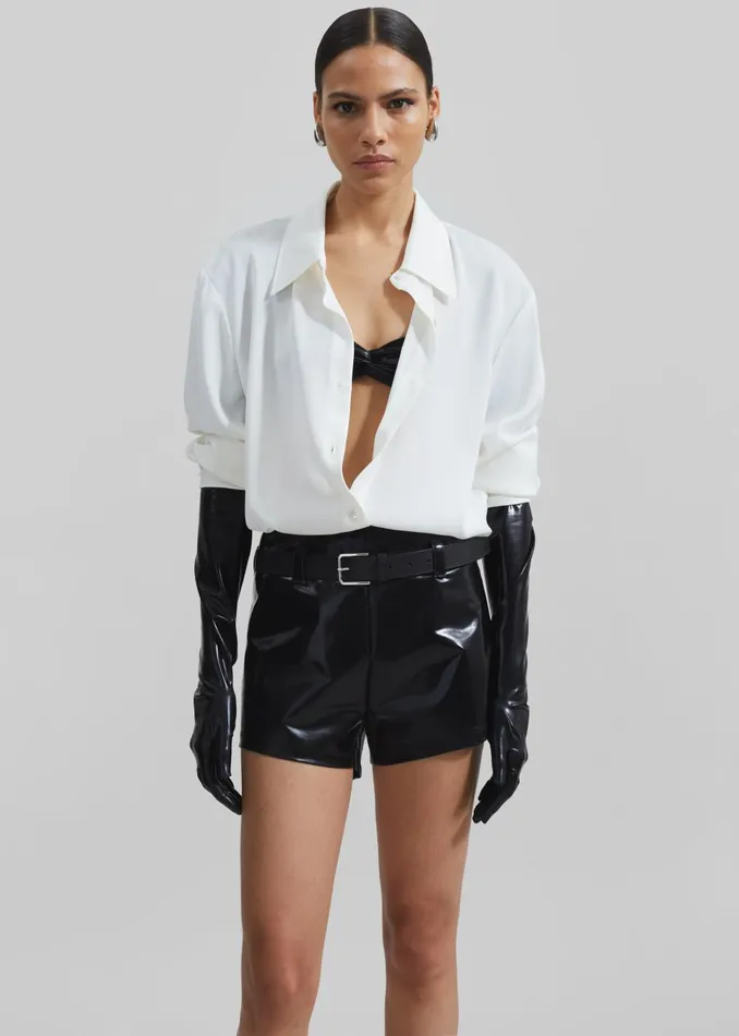 Women Daylin Button Up Shirt 8211 Ivory The Frankie Shop Tops