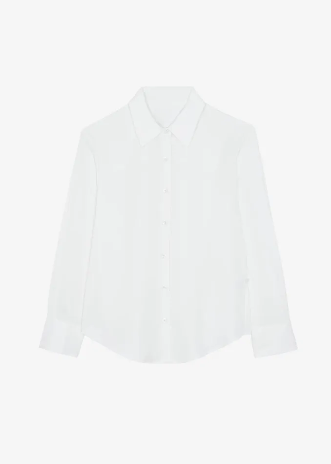 Women Daylin Button Up Shirt 8211 Ivory The Frankie Shop Tops