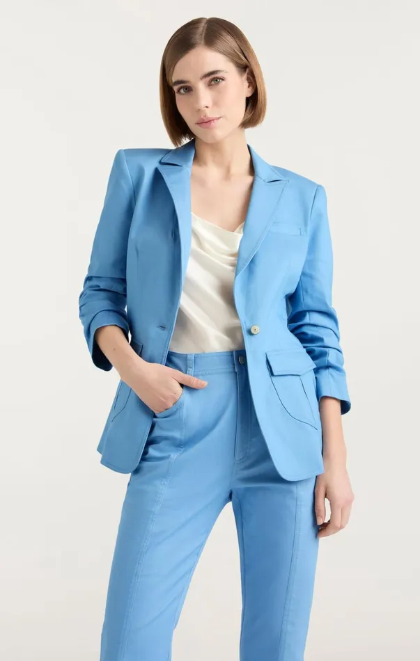 Women Denim Cinq Sept Louisa Jacket Blissful Blue